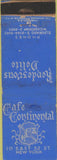 Matchbook Cover - Cafe Continental New York City WEAR