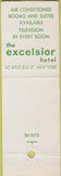 Matchbook Cover - The Excelsior Hotel New York City