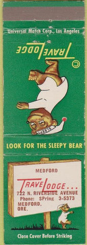 Matchbook Cover - Travel Lodge Medford OR
