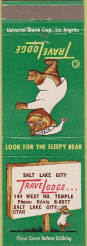 Matchbook Cover - Travel Lodge Salt Lake City UT