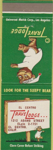 Matchbook Cover - Travel Lodge El Centro CA
