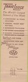 Matchbook Cover - Travel Lodge No City