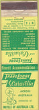 Matchbook Cover - Travel Lodge Caravilla Australia WEAR Kangaroo