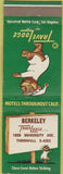 Matchbook Cover - Travel Lodge Berkeley CA