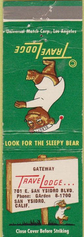 Matchbook Cover - Travel Lodge Gateway San Ysidro CA