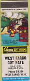 Matchbook Cover - West Fargo Cut Rate gas oil West Fargo ND WEAR