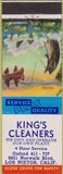 Matchbook Cover - King's Cleaners Los Nietos CA Fish Scene