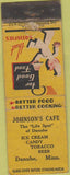 Matchbook Cover - Johnson's Cafe Danube MN WORN