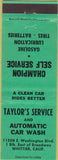Matchbook Cover - Taylor's oil gas Car Wash Whittier CA