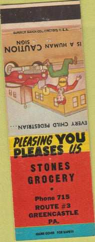 Matchbook Cover - Stones Grocery Greencastle PA