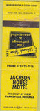 Matchbook Cover - Jackson House Motel Evansville IN WEAR