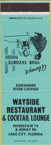 Matchbook Cover - Wayside Restaurant Lounge Lake City FL