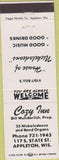 Matchbook Cover - Cozy Inn Appleton WI