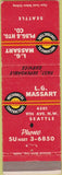 Matchbook Cover - LG Massart Plumbing Heating Seattle WA