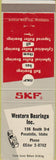Matchbook Cover - SKF Western Bearings Pocatello ID