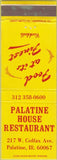 Matchbook Cover - Palatine House Restaurant IL