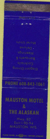 Matchbook Cover - Mauston Motel Alaskan WI