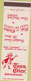 Matchbook Cover - Town Crier Restaurants