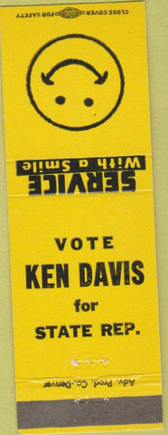 Matchbook Cover - Ken Davis State Rep election Colorado?