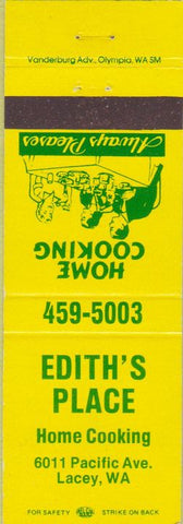 Matchbook Cover - Edith's Place Lacey WA