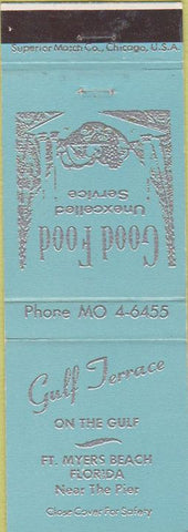 Matchbook Cover - Gulf Terrace Fort Myers Beach FL