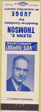 Matchbook Cover - Glenn E Thomson Judge Clearfield County PA