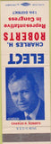 Matchbook Cover - Charles H Roberts Congress Rep election