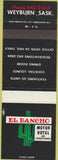 Matchbook Cover - El Rancho Motor Hotel Weyburn SK cactus