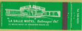 Matchbook Cover - LaSalle Motel Cataraqui ON