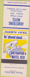 Matchbook Cover - Armstrong Motel Calgary AB