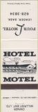 Matchbook Cover - Four L Motel Leader SK