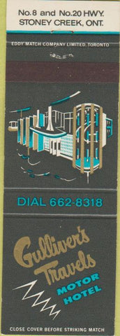 Matchbook Cover - Gulliver's Travels Motor Hotel Stoney Creek ON