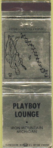 Matchbook Cover - Playboy Lounge Iron Mountain MI WEAR