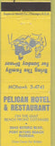 Matchbook Cover - Pelican Hotel Restaurant Fort Myers Beach FL