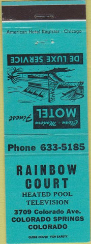 Matchbook Cover - Rainbow Court Colorado Springs CO