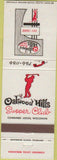 Matchbook Cover - Oakwood Hills Supper Club Golf Combined Locks WI