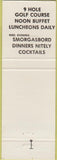 Matchbook Cover - Oakwood Hills Supper Club Golf Combined Locks WI