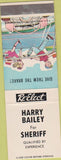 Matchbook Cover - Harry Bailey Sheriff election