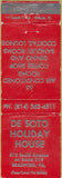 Matchbook Cover - De Soto Holiday House Bradford PA WORN