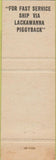 Matchbook Cover - Lackawanna Railroad Phoebe Snow