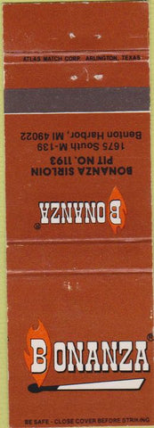 Matchbook Cover - Bonanza Steak House Benton Barbor MI