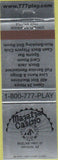 Matchbook Cover - Mazatzal Casino Payson AZ Apache Tribe