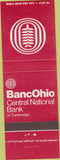Matchbook Cover - Banc Ohio Central National Bank Cambridge OH