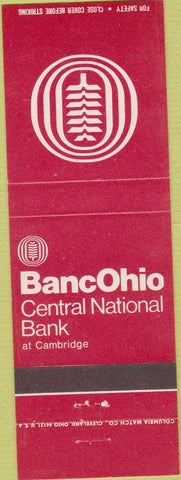 Matchbook Cover - Banc Ohio Central National Bank Cambridge OH