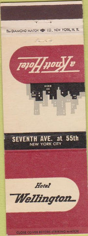 Matchbook Cover - Hotel Wellington New York City