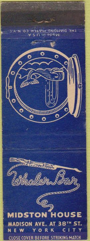 Matchbook Cover - Whaler Bar New York City