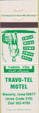 Matchbook Cover - Travo Tel Motel Waverly IA