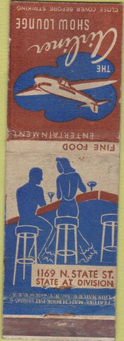 Matchbook Cover - The Airliner Show Lounge Chicago IL Feature WORN
