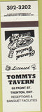 Matchbook Cover - Tommy's Tavern Trenton ON