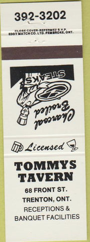 Matchbook Cover - Tommy's Tavern Trenton ON